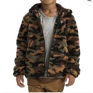 The North Face Teen Campshire Hoodie Unisex Full-Zip Fleece Hoodie Camo Size S